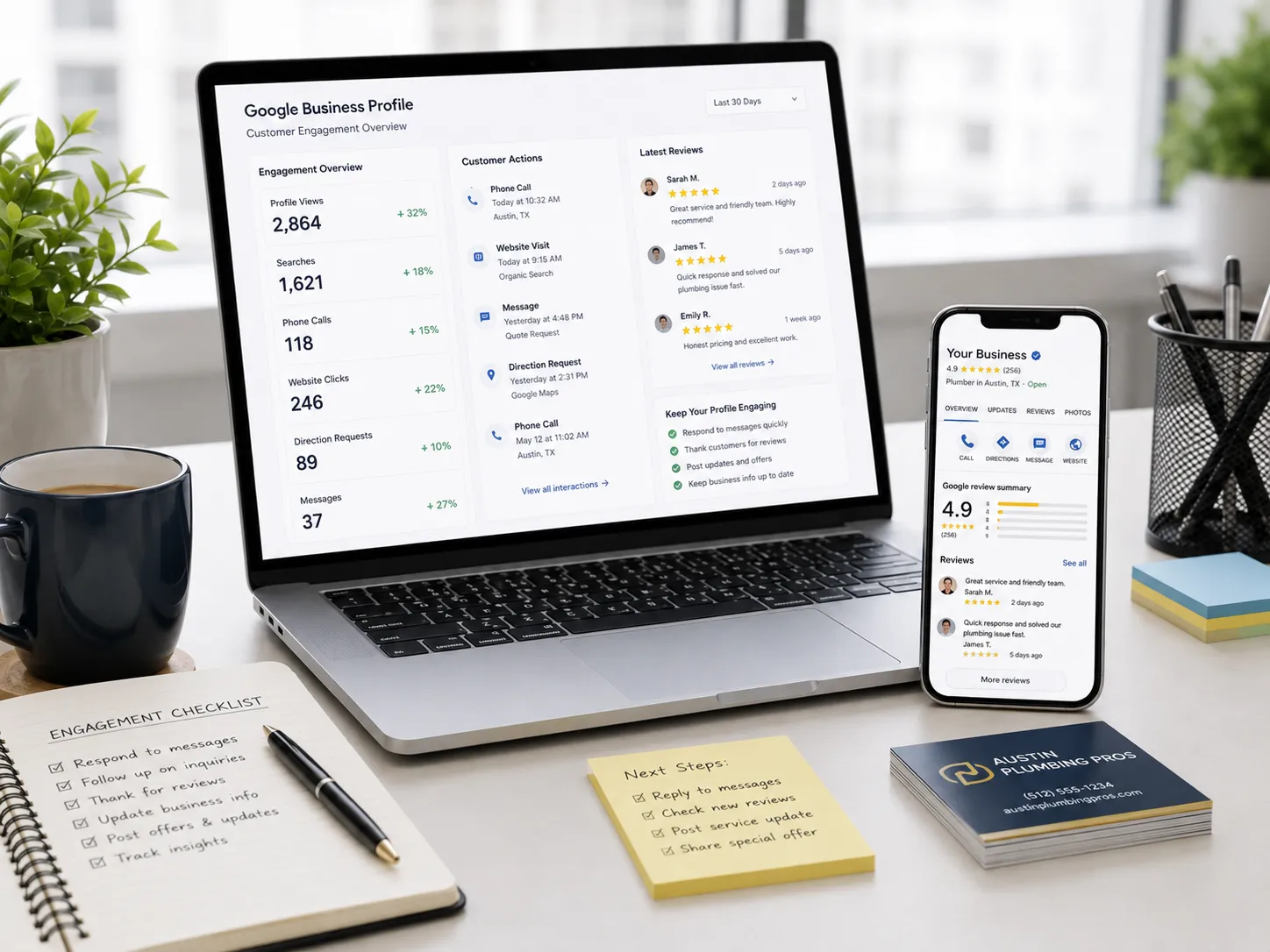 Google Business Profile calls to action and engagement