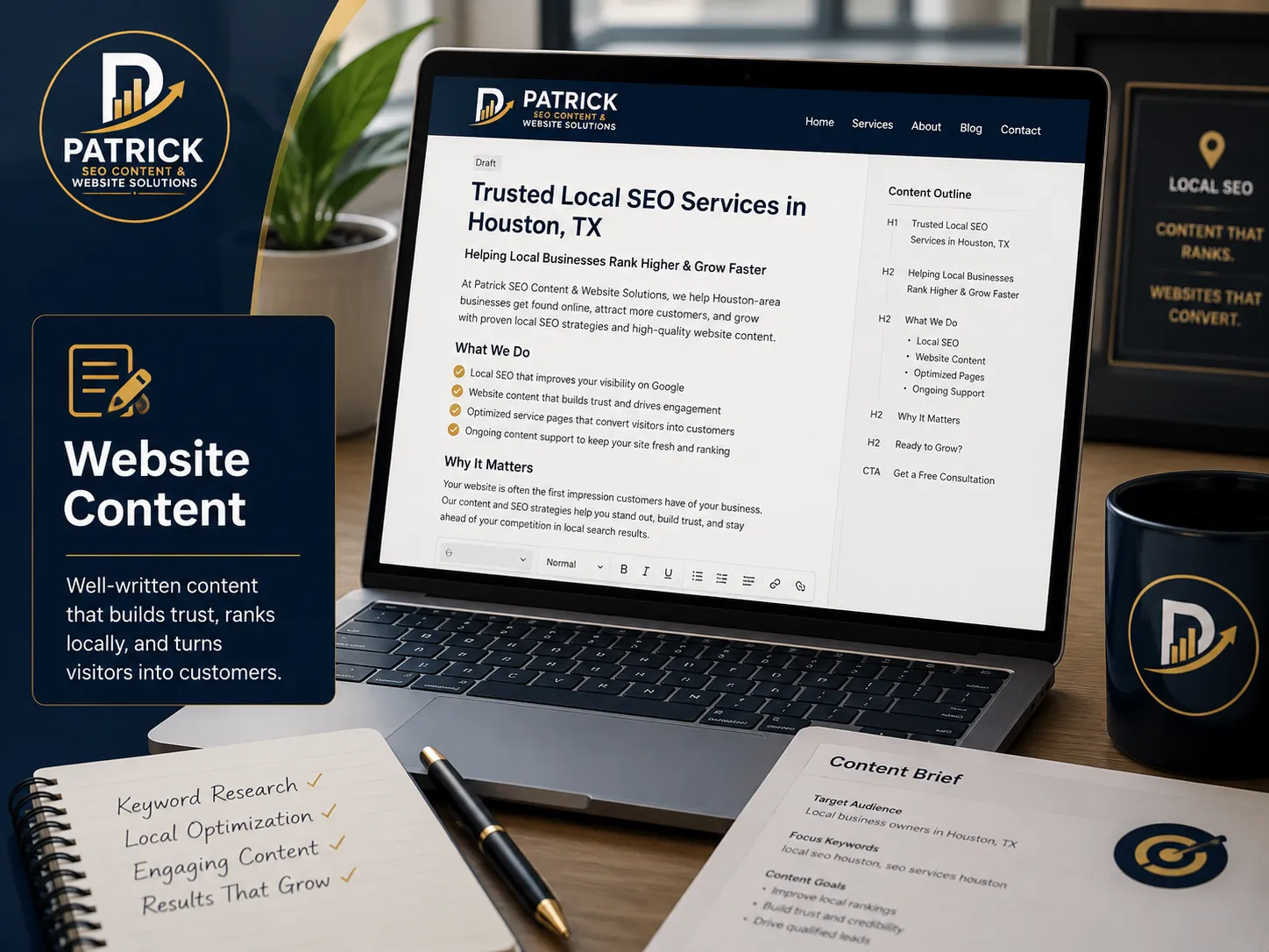 Local SEO website content service for local businesses